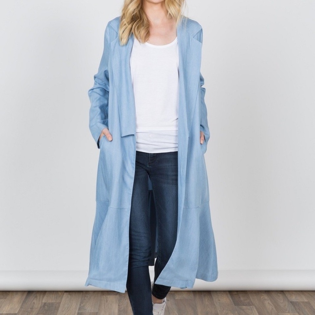 Long Jacket With Button Front
